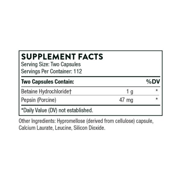 Thorne Betaine HCL & Pepsin